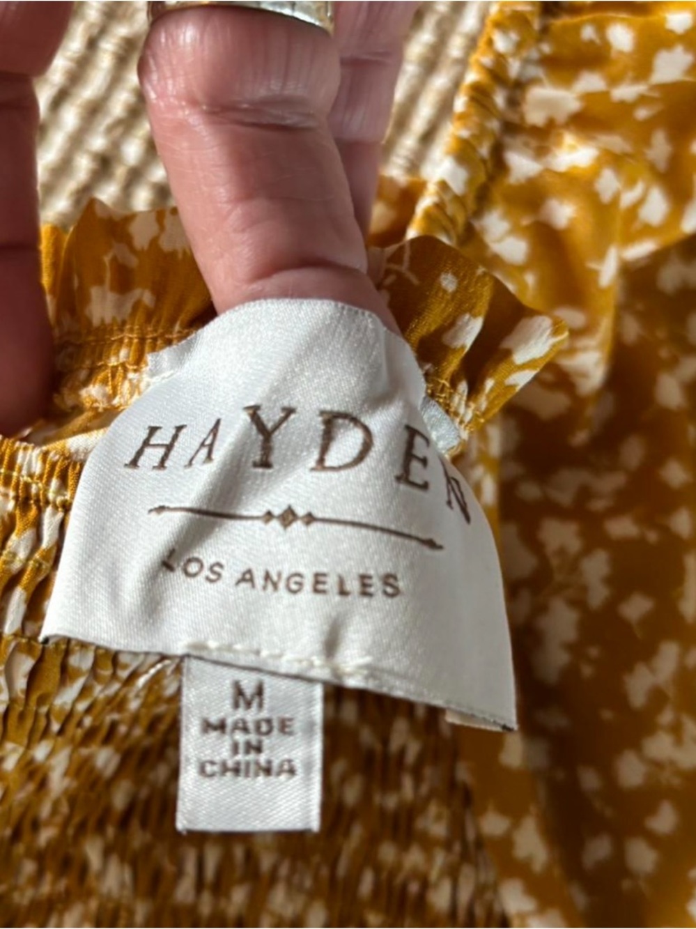 Hayden Mustard Floral Square-Neck Maxi Dress - Picture 5 of 6